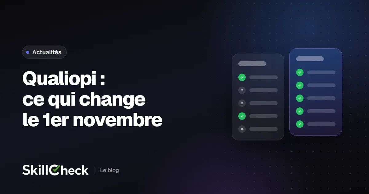 Illustration : ce que le nouveau référentiel Qualiopi du 1er novembre 2026 change pour les formateurs.